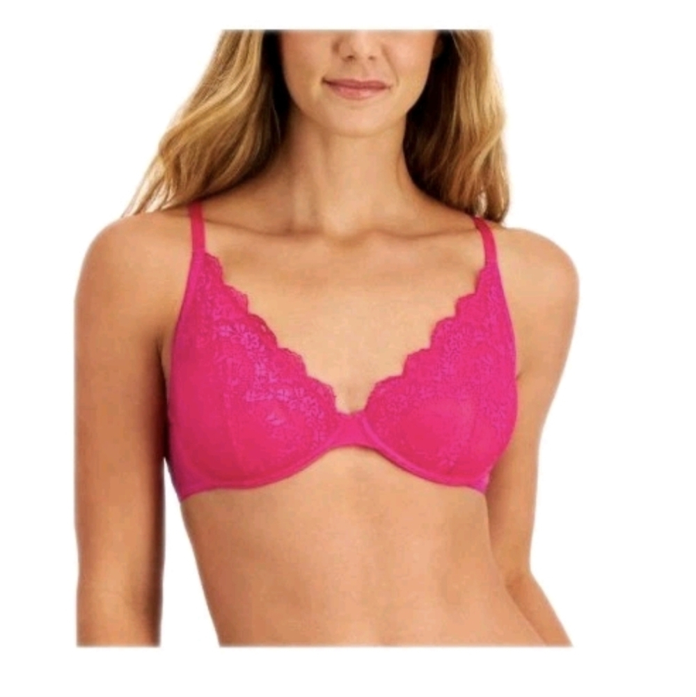 INC International Concepts Apex Lace Bra Women's Small Pink NWT